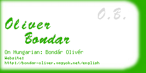 oliver bondar business card